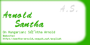 arnold santha business card